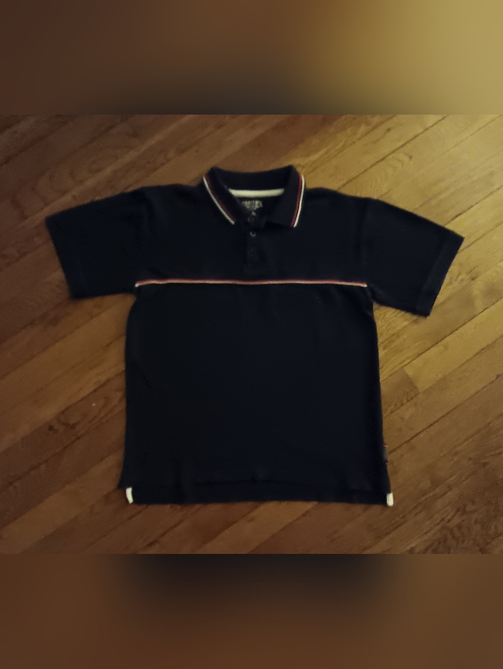Carter's Navy Polo with Contrast Stripe